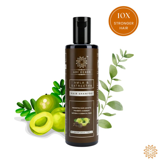 Amla & Satreetha Hair Strengthening Shampoo | Adi Herbs