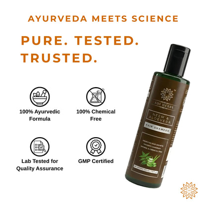 Neem & Aloe Vera Anti-Hairfall Shampoo | Adi Herbs