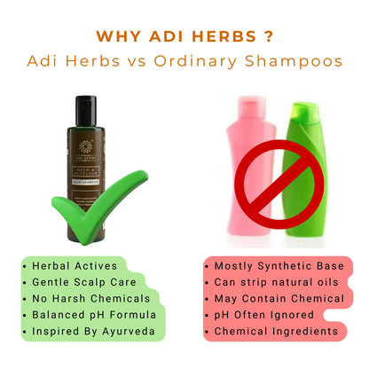 Neem & Aloe Vera Anti-Hairfall Shampoo | Adi Herbs